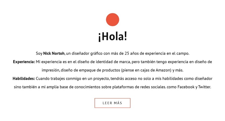 Hola Plantilla de sitio web