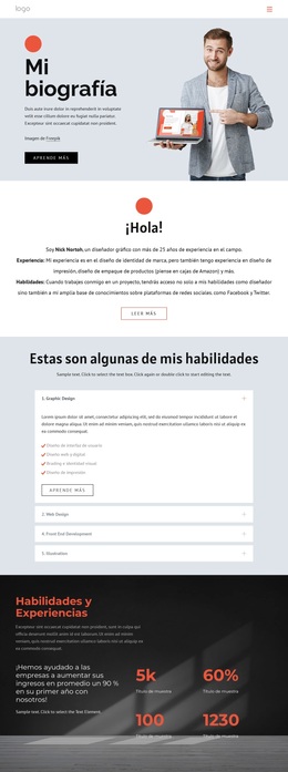 Impresionante Tema De WordPress Para Mi Biografía