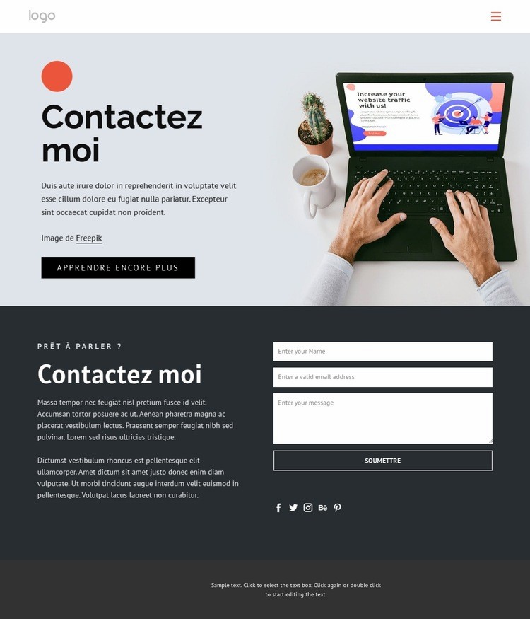 Je suis concepteur et développeur de sites Web Conception de site Web