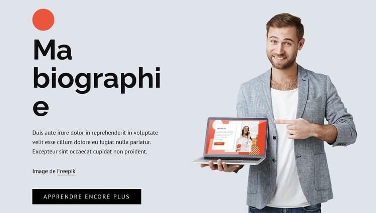 Une biographie indépendante Créateur de site Web HTML