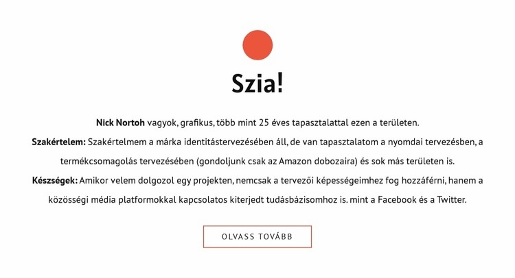 Szia Weboldal sablon