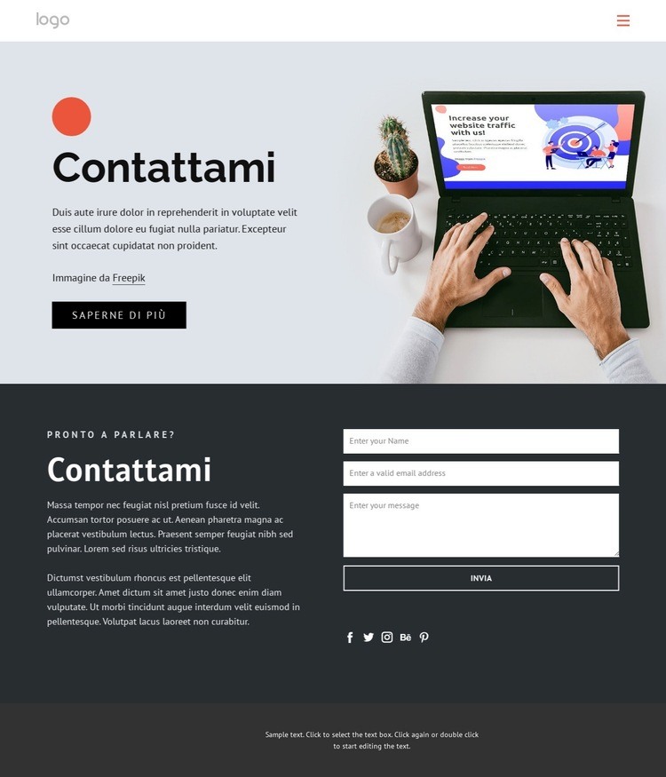 Sono un designer e sviluppatore di siti web Modelli di Website Builder