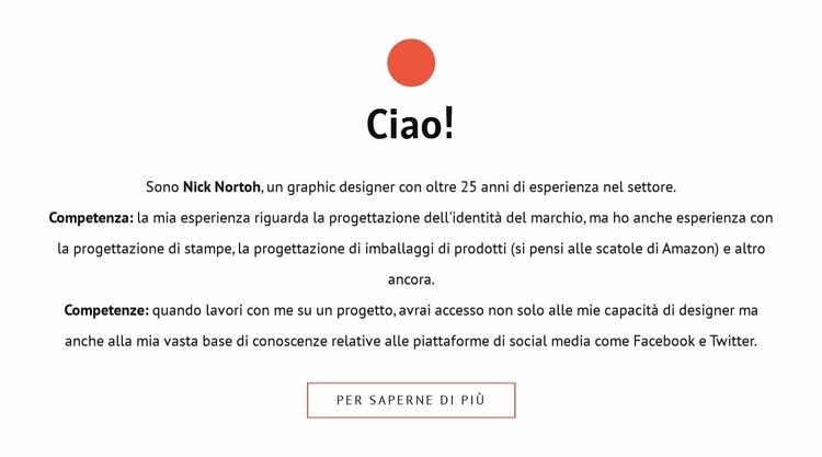 Ciao Modello HTML5