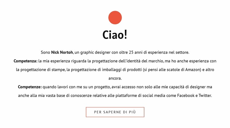 Ciao Modello Joomla