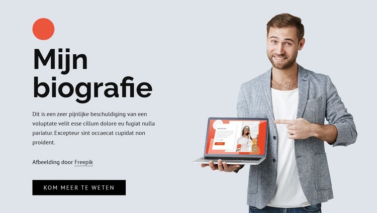 Een freelance biografie HTML-sjabloon