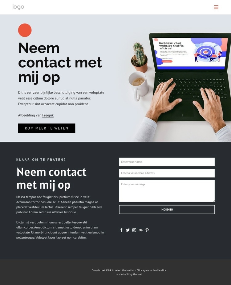 Ik ben een websiteontwerper en -ontwikkelaar Sjabloon