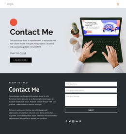 I Am A Website Designer And Developer One Page Template