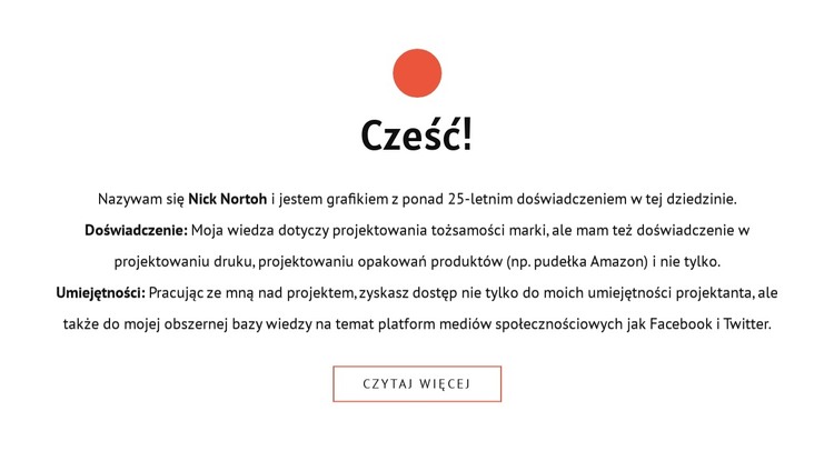 Cześć Szablon HTML