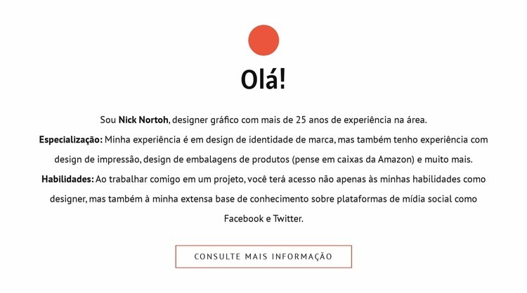 Olá Maquete do site