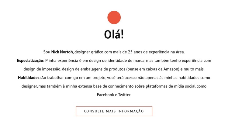 Olá Modelo de site