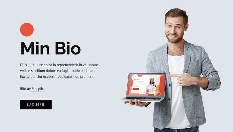 En frilansande bio HTML-mall