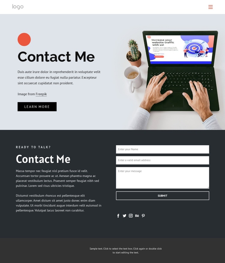 I am a website designer and developer Template