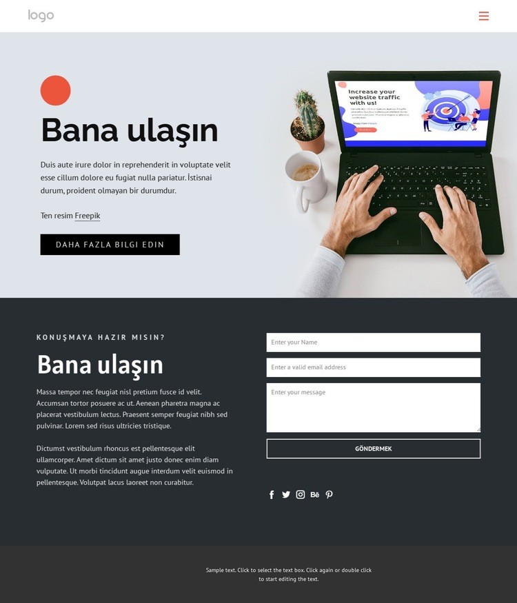 Ben bir web sitesi tasarımcısı ve geliştiricisiyim Html Web Sitesi Oluşturucu