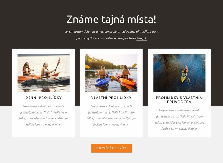 Známe tajná místa Šablona CSS