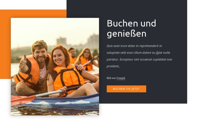 Buchen und genießen CSS-Vorlage