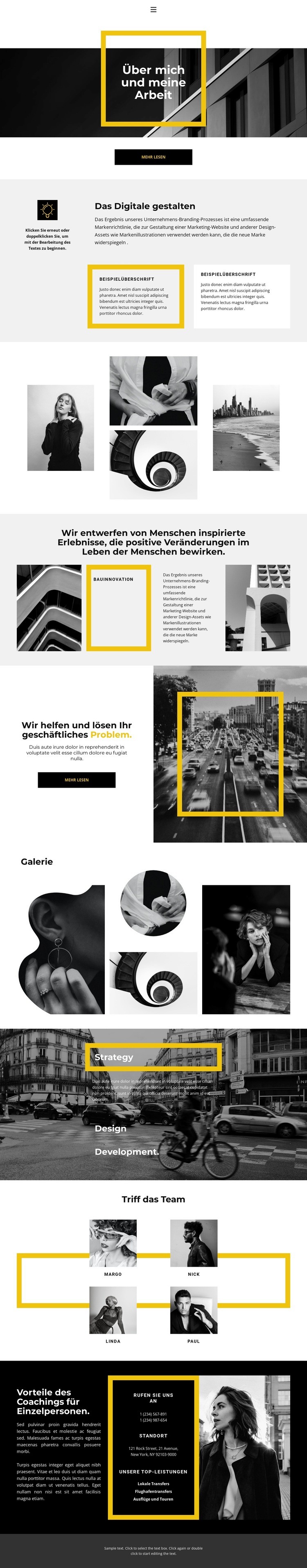 Der Architekt und sein Werk Landing Page