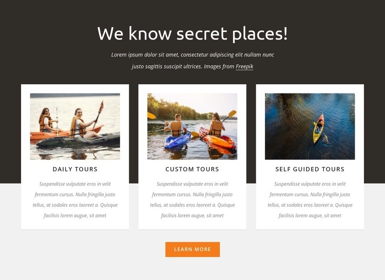 We know secret places Elementor Template Alternative