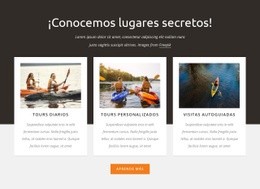 Visitas Guiadas En Kayak - Plantilla De Maqueta De Sitio Web