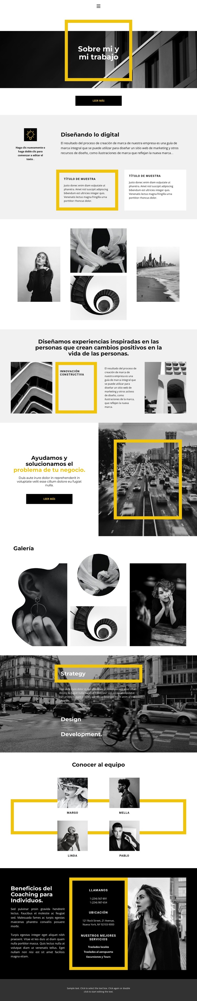 El arquitecto y su obra. Plantilla HTML