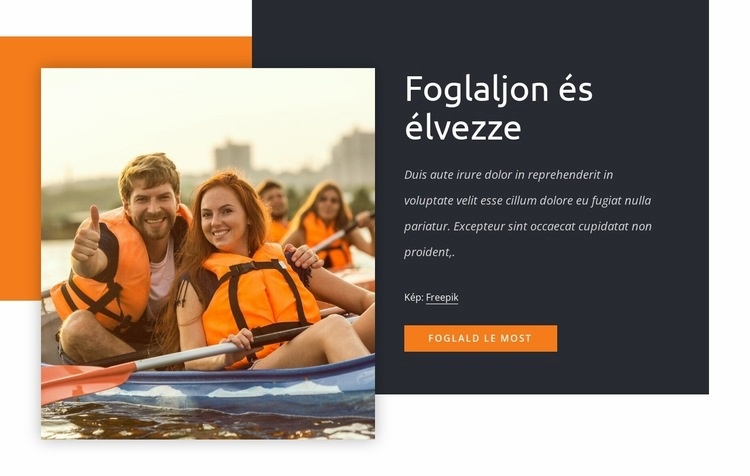 Foglaljon és élvezze HTML Sablon