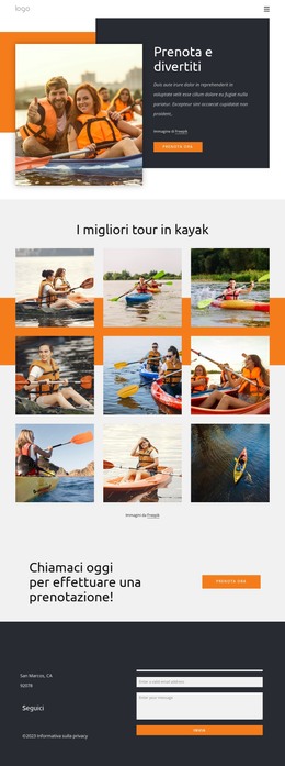 Tour E Vacanze In Kayak - Miglior Modello HTML