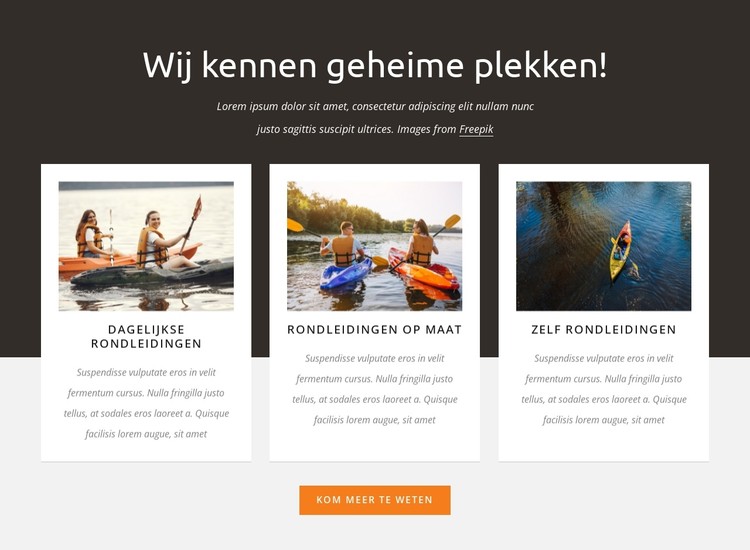 Wij kennen geheime plekken CSS-sjabloon