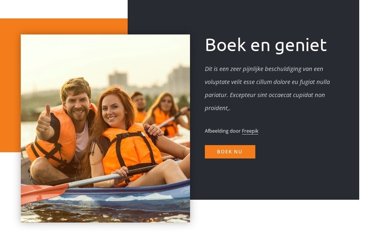 Boek en geniet HTML-sjabloon