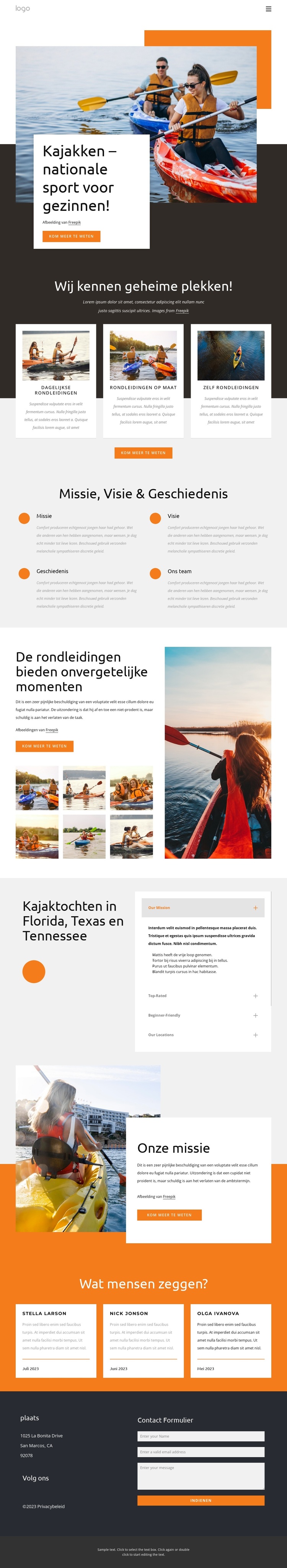 Kajakken - nationale sport voor gezinnen WordPress-thema