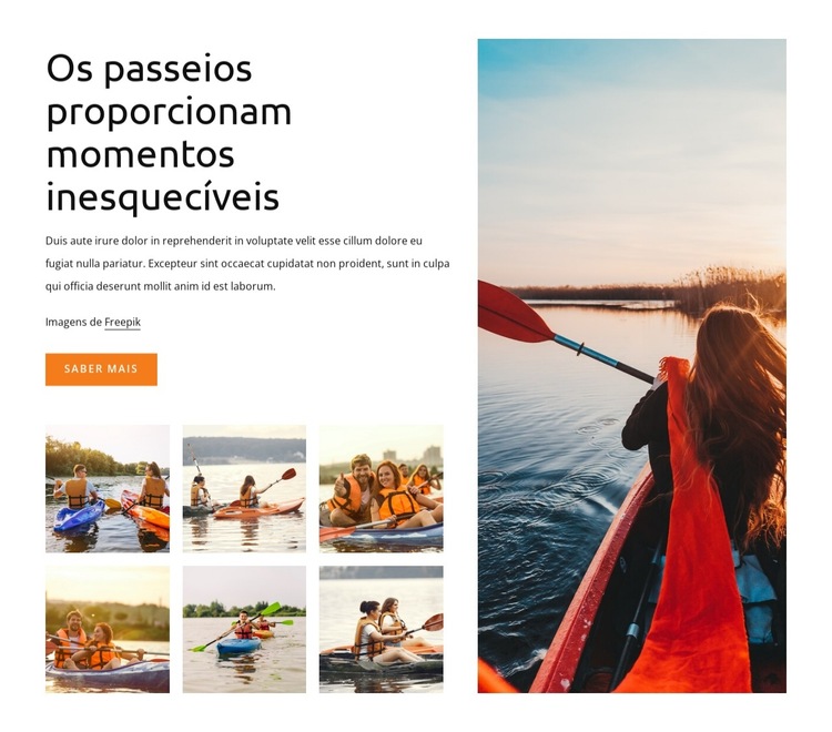 Momentos inesquecíveis Modelo de site