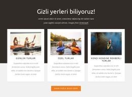 Rehberli Kajak Turları - Tek Sayfalık Web Sitesi Şablonu
