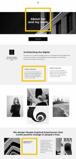 The Architect And His Work Landing Page