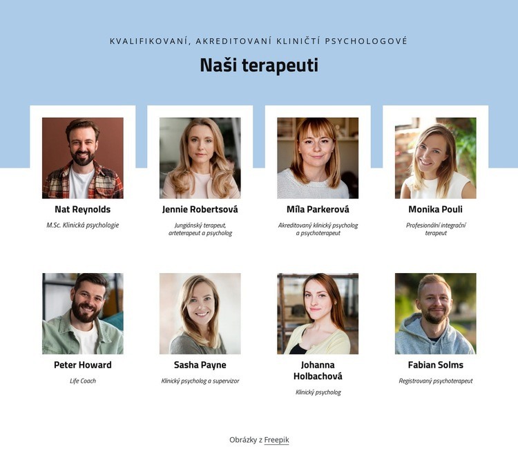 Naši terapeuti Šablona CSS