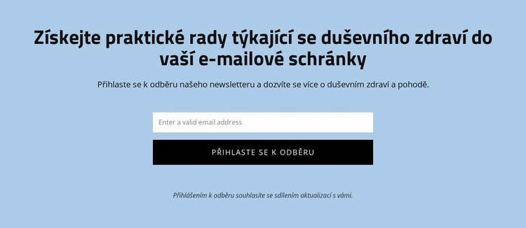 Získejte praktické rady v oblasti duševního zdraví Šablona HTML