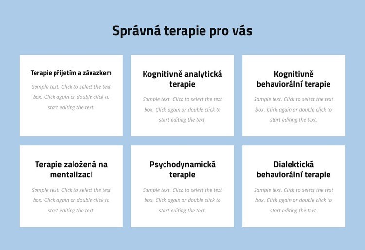 Moderní psychoterapie založená na důkazech Šablona