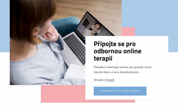 Připojte se k odborné online terapii Šablona webové stránky