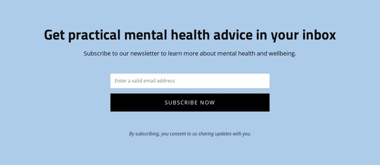 Get practical mental health advice CSS Template