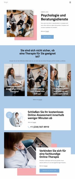 Psychologie- Und Beratungsdienstleistungen - HTML Designer