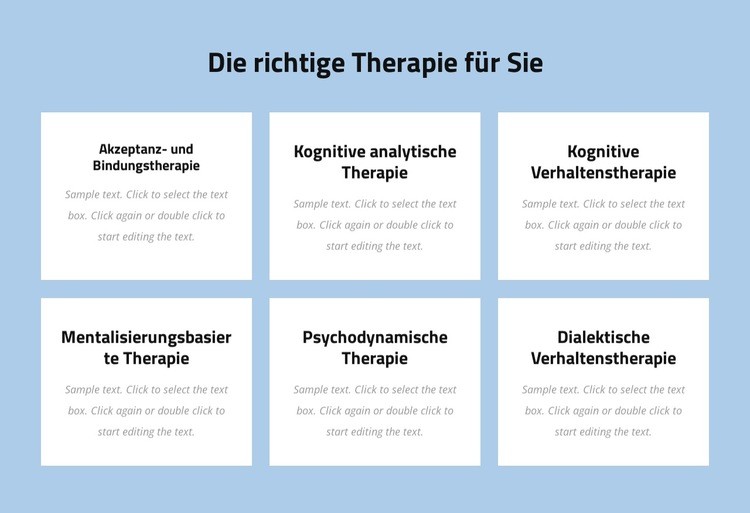 Moderne evidenzbasierte Psychotherapie HTML Website Builder