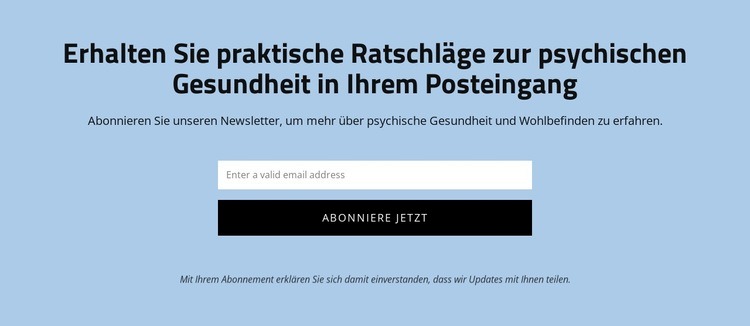 Holen Sie sich praktische Ratschläge zur psychischen Gesundheit HTML5-Vorlage