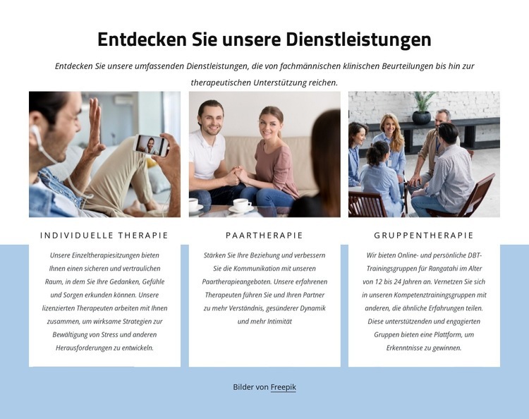 Paar- und Einzeltherapie Website design