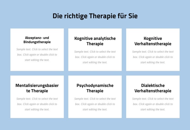 Moderne evidenzbasierte Psychotherapie Website-Modell