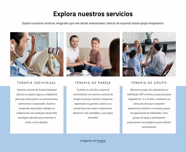 Terapia de pareja y individual Creador de sitios web HTML