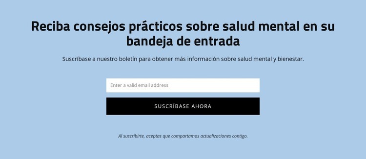 Obtenga consejos prácticos sobre salud mental Página de destino