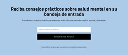 Obtenga Consejos Prácticos Sobre Salud Mental: Plantilla HTML Sencilla