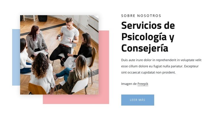 Servicios de psicología Plantilla HTML5