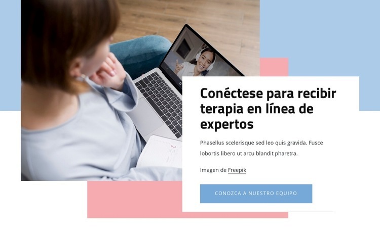 Conéctese para recibir terapia en línea de expertos Plantilla HTML5