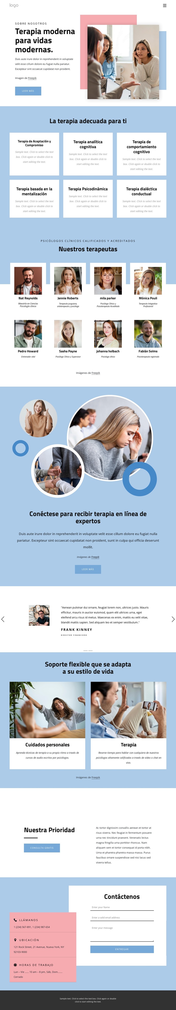 Terapia moderna Tema de WordPress