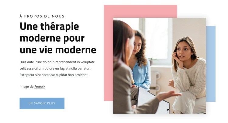 Une thérapie moderne pour une vie moderne Conception de site Web