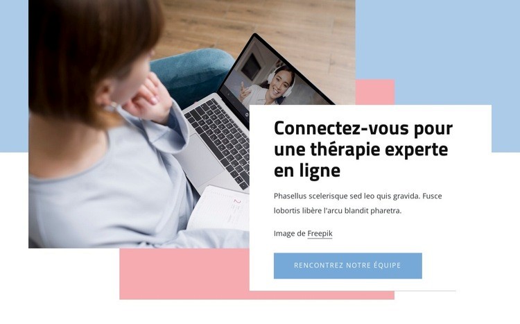 Connectez-vous pour une thérapie en ligne experte Conception de site Web