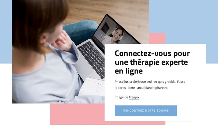 Connectez-vous pour une thérapie en ligne experte Modèles de constructeur de sites Web